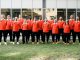 Das Bild zeigt die Mannschaft des Deutschen Boxsport-Verbandes kurz vor ihrer Abreise nach England zur WM.