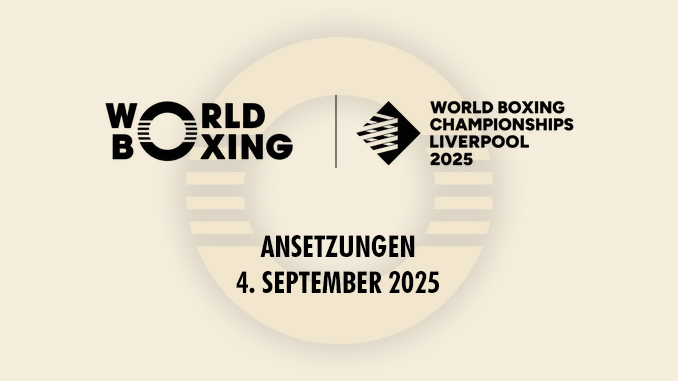 Logos des Weltverbandes World Boxing und der WM 2025
